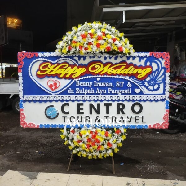 Bunga Papan Happy Wedding