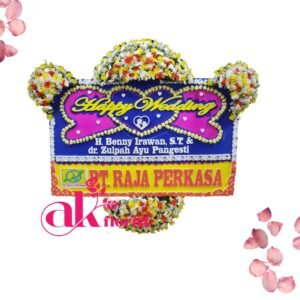 Bunga Papan Happy Wedding