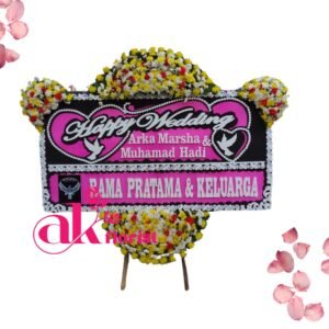 Bunga Papan Happy Wedding
