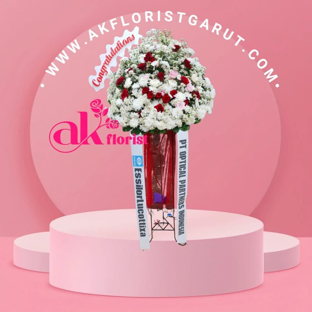 standing flower peresmian toko garut dari AK Florist