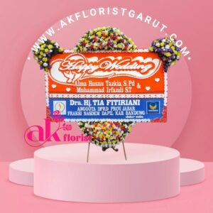 Bunga Papan Happy Wedding