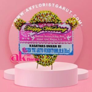 Bunga Papan Happy Wedding