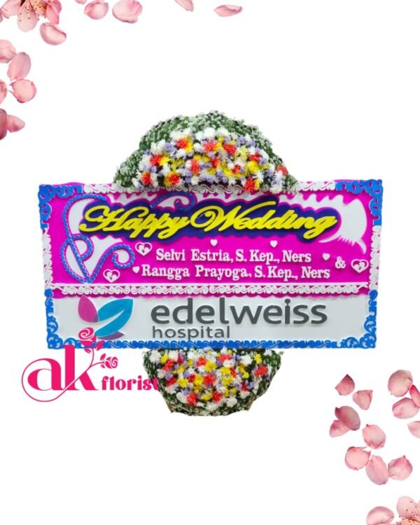 Bunga Papan  Happy Wedding