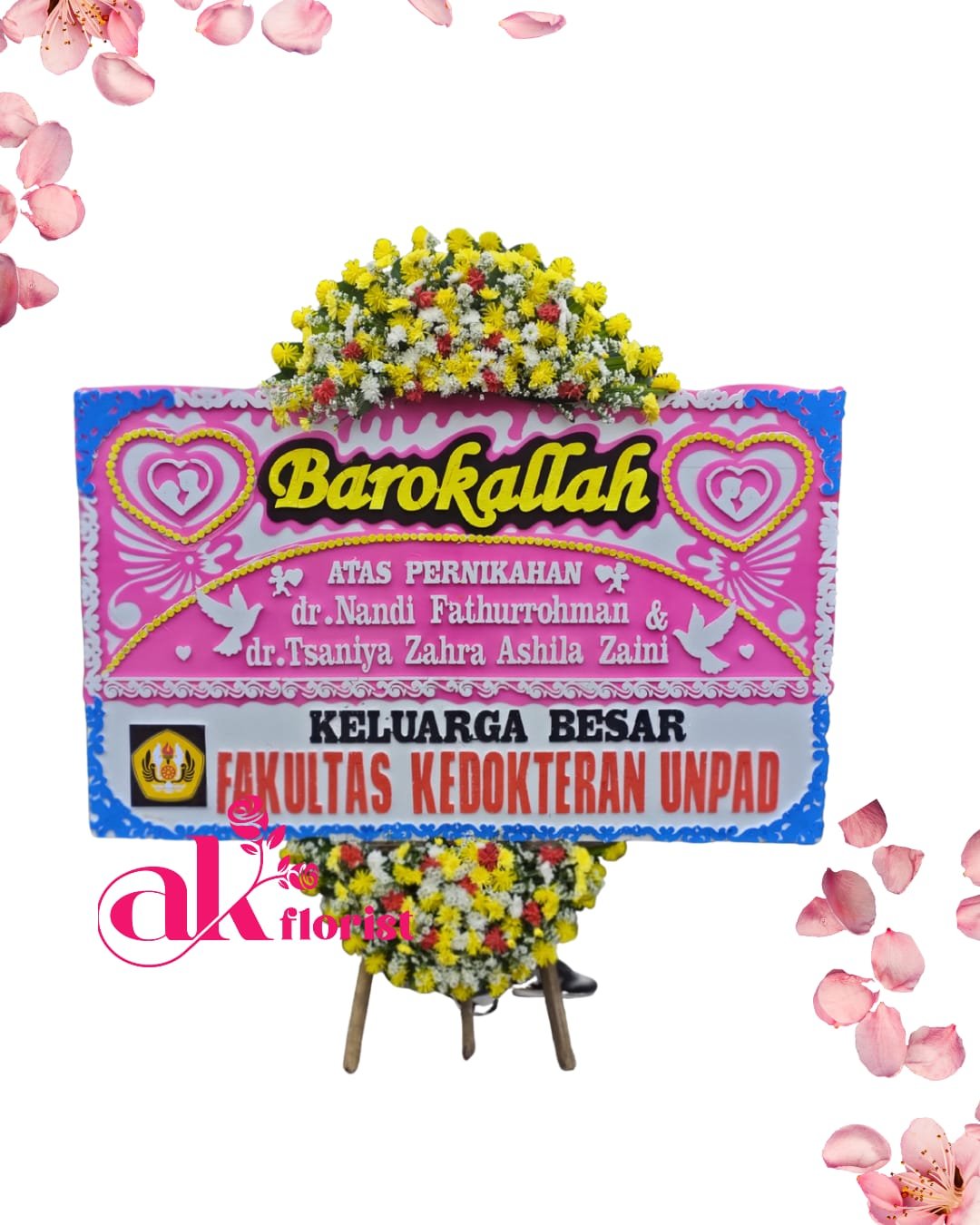 KARANGAN BUNGA WEDDING GARUT
