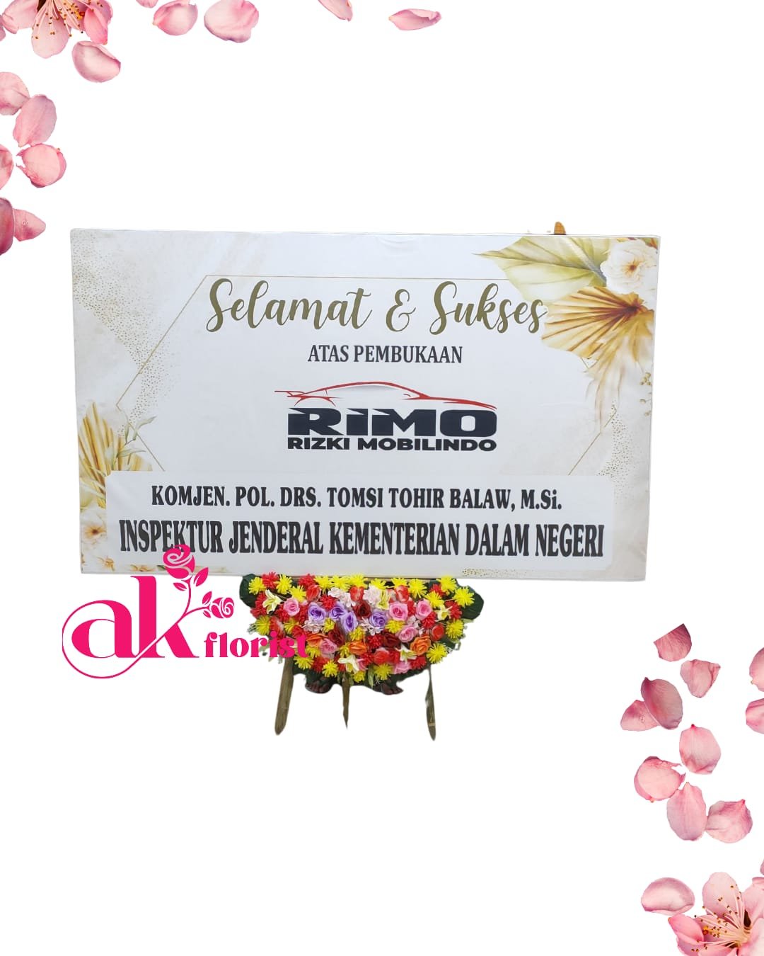 Bunga Papan printing & bunga artificial