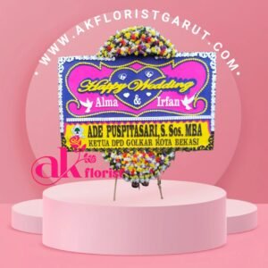 Bunga Papan Happy Wedding Garut