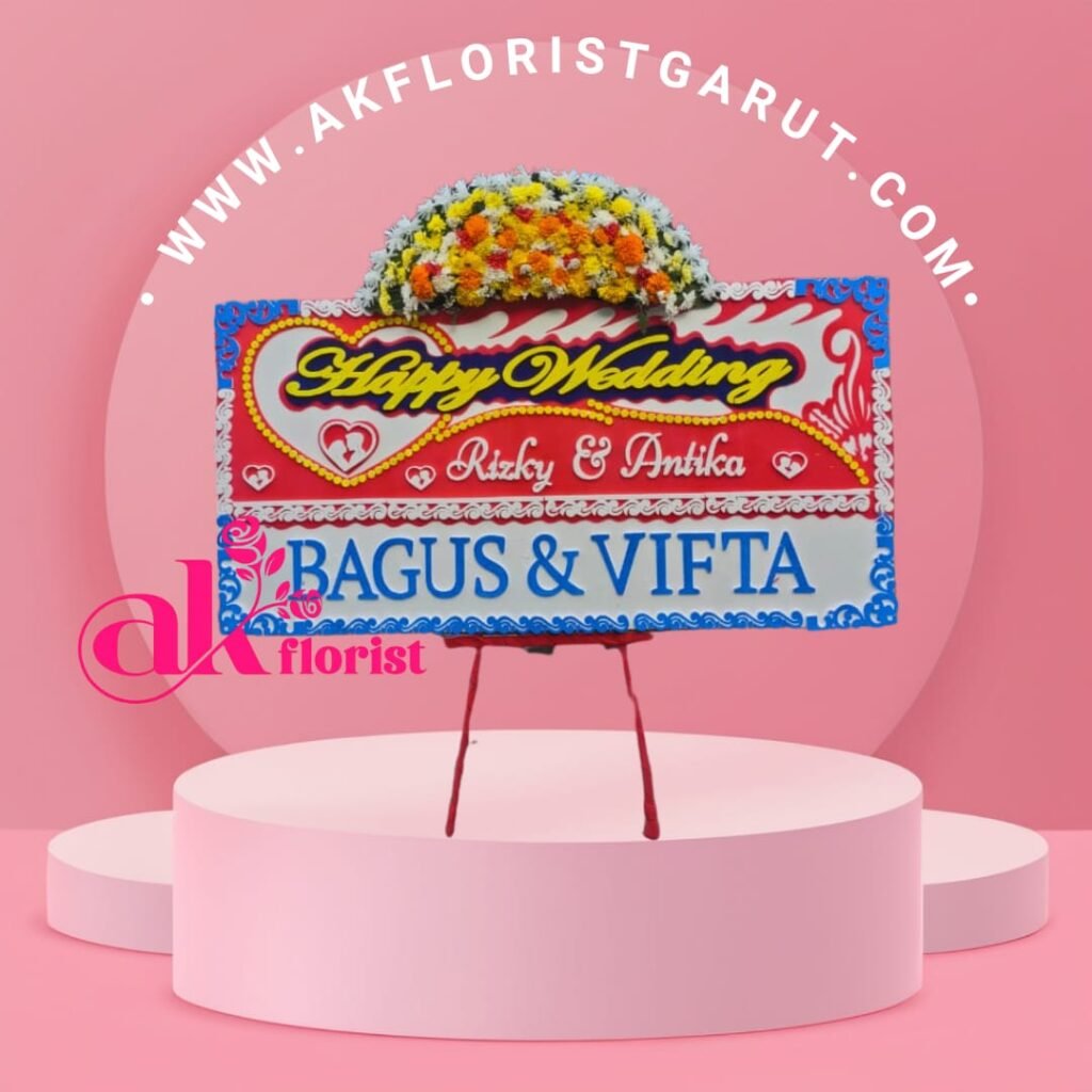 Karangan Bunga Wedding Garut Elegan dari AK Florist Garut untuk Dekorasi Pernikahan