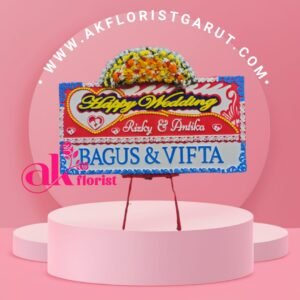 Karangan Bunga Wedding Garut Elegan dari AK Florist Garut untuk Dekorasi Pernikahan