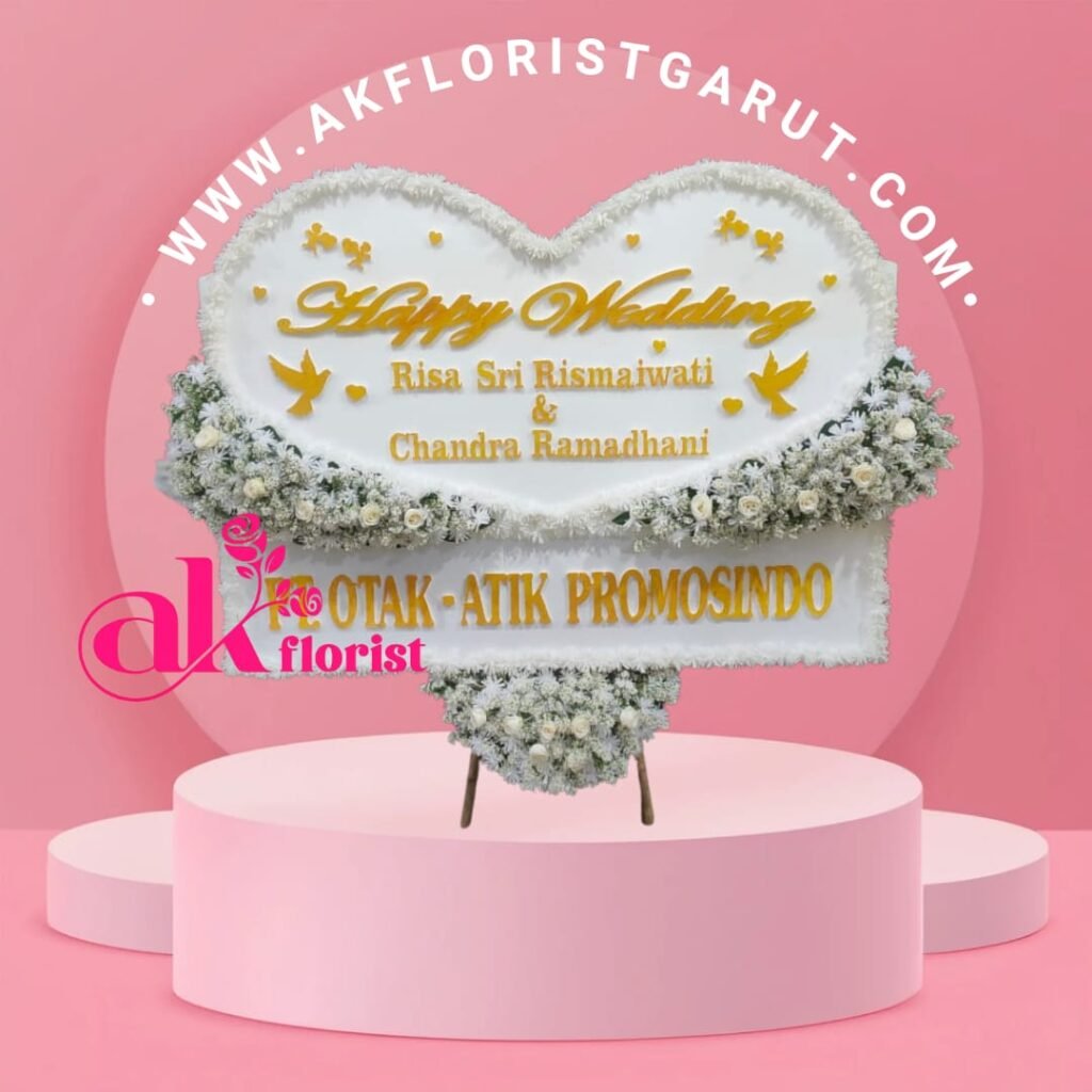 Karangan bunga love Garut untuk hadiah romantis dan momen spesial