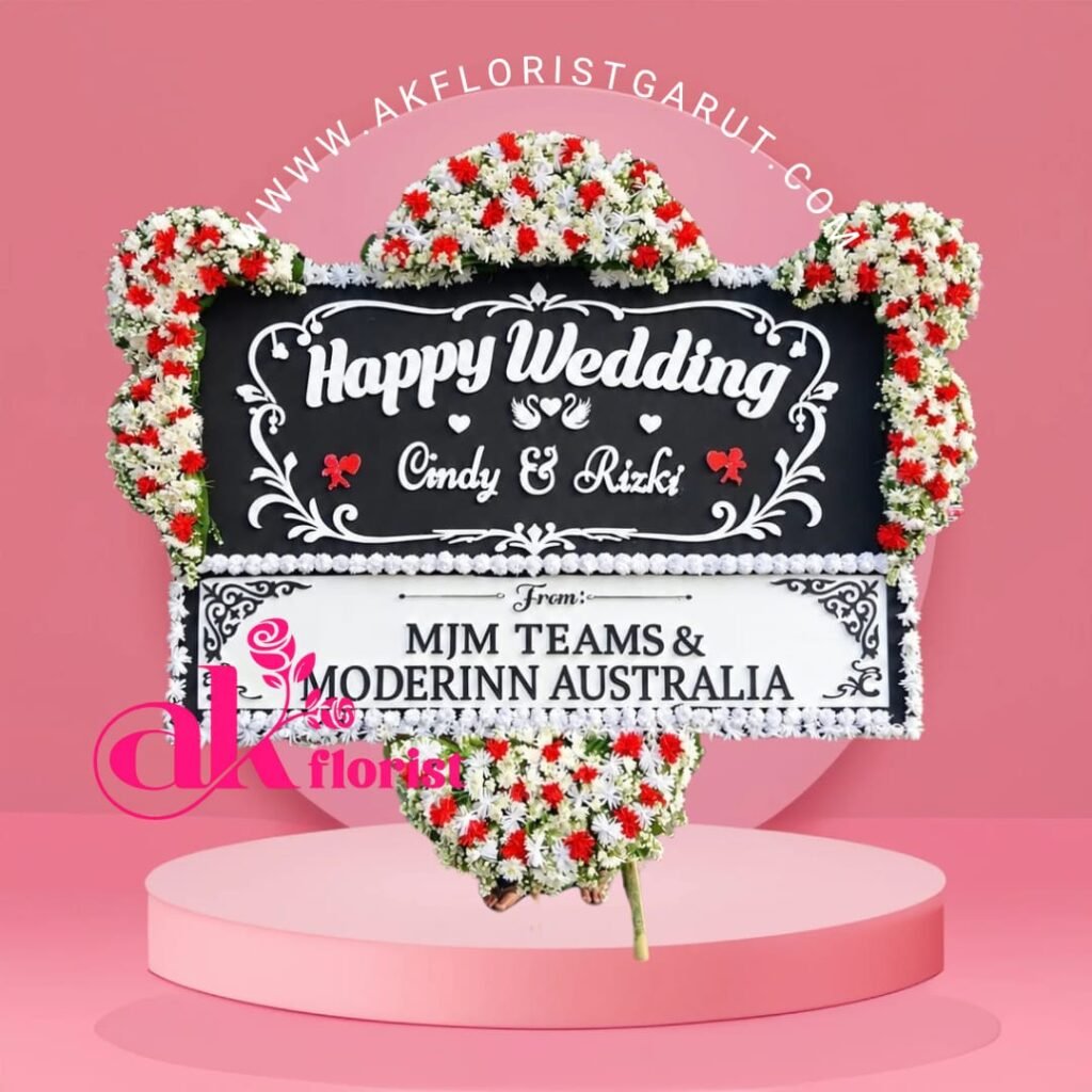 Karangan Bunga Happy Wedding Garut | AK Florist Garut
